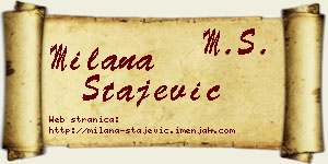 Milana Stajević vizit kartica